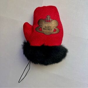 Collectible Mickey Mouse red glove charm, Disney keychain accessory collectible